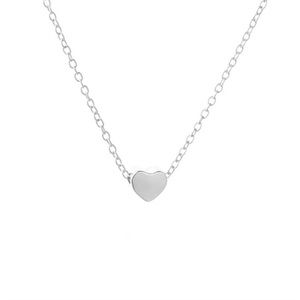 Tiny Heart Pendant Necklace in Silver